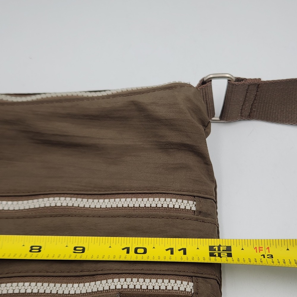 Baggallini Crossbody Shoulder Bag Brown Nylon Zippered Organizer Travel‎ Purse - Picture 12 of 13